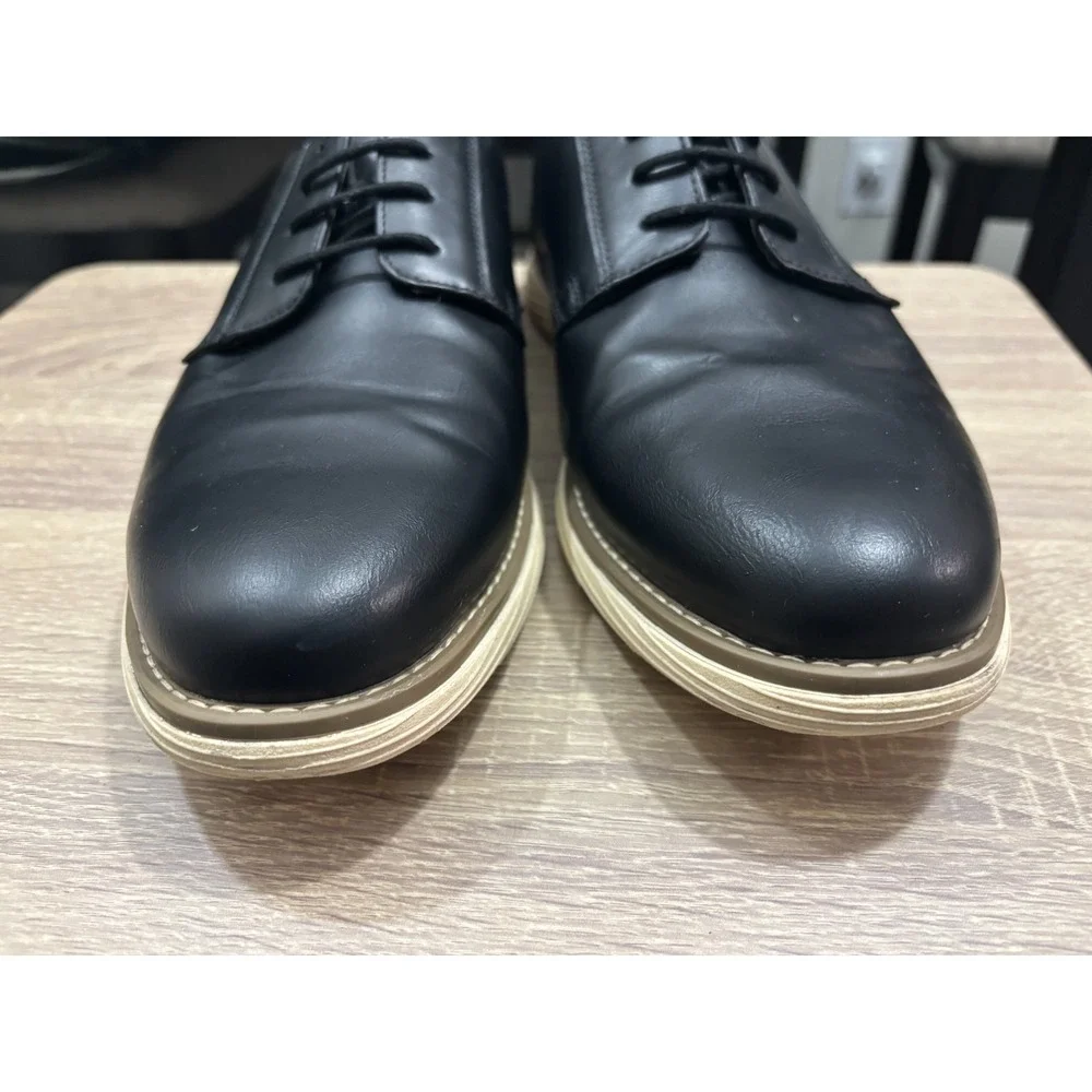 Perry Ellis Portfolio Ultra Foam Dress Shoes With Laces Black Mens Size 10